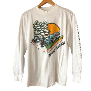 Vtg Single Stitch Breckenridge Colorado Ski LS Tee